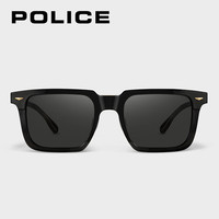 POLICE太阳镜方形板材全框显脸小高级感时尚防紫外线墨镜SPLP97K SPLP97K-0859/墨绿框/深灰片