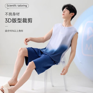 猫人（MiiOW）睡衣男士纯棉背心短裤套装夏天薄款无袖可外穿家居服2025新款 A02# 【猫人纯棉、天然透气】 XL 【建议重120-140斤】
