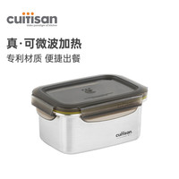 cuitisan 酷艺师韩国原装进口可微波炉食品级316不锈钢饭盒抗菌保鲜盒530ml