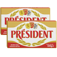 今日必买：PRÉSIDENT 发酵动物黄油淡味500g*2