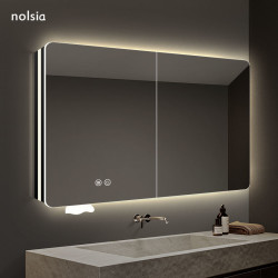 nolsia RS_WKKTF02(H1-B03)-02 太空铝浴室镜柜 40*80cm 银色