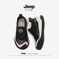 JEEP KIDS2025新款夏季单网运动鞋男女童软底透气轻便一脚蹬户外运动鞋