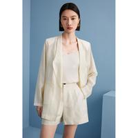 曼德诗 MARVALAS 简约高级感西装女夏季一粒扣时尚气质通勤薄外套百搭西服
