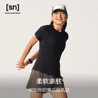SUPER NATURAL SN可机洗100%美丽奴羊毛T恤男女户外短袖跑步T恤圆领透气T恤