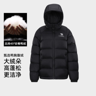 骆驼 A35WR28002 高蓬防风保暖 远山蓝 M 女士羽绒服