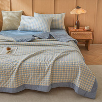 京推100新疆棉花空调被A类夏凉被薄被子夏季单双人被芯可水洗机洗 卡洛特蓝 150*200cm