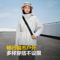波司登（BOSIDENG）【反季】冬季羽绒服鹅绒女款短款连帽新国标90绒宽松外套 云溪白8646 2XL 180/100A