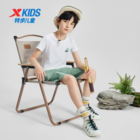 特步(XTEP)儿童短T夏季男女童小中大童柔软亲肤吸湿舒适时尚图案透气百搭T恤
