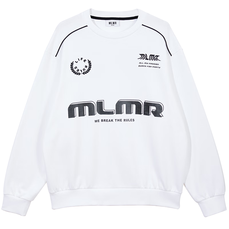 MLMR MY LIFE MY RULES春季新款时尚潮流宽松字母印花长袖卫衣男士衣服M23333013   165