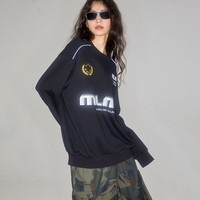MLMR MY LIFE MY RULES春季时尚潮流宽松字母印花长袖卫衣男士衣服M23333013 黑色 S 170