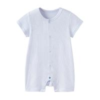 babylove婴儿连体衣夏季短袖莫代尔宝宝哈衣爬服纯色透气休闲夏装