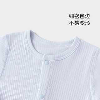 babylove婴儿连体衣夏季短袖莫代尔宝宝哈衣爬服纯色透气休闲夏装 新芽绿