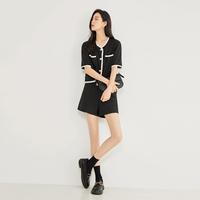 DUIBAI 2025夏装法式优雅小香风两件套高级通勤短袖上衣短裤女式套装