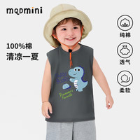 MQDMINI童装男童背心夏季纯棉薄款无袖t恤帅气小男孩衣服儿童体恤衫夏装