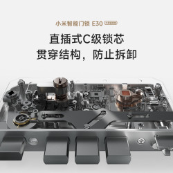 小米 Xiaomi 智能门锁E30大屏猫眼版指纹密码电子锁