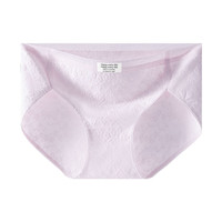 Glambody MAGIC NATURAL LINE柔软棉10A抑菌女士内裤加长裆中腰无痕高开叉女三角短内裤NK1353 浅微紫 1条 L （100-120斤）