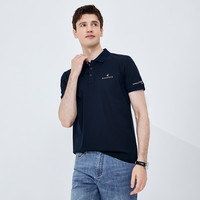 Navigare意大利小帆船蓝色polo衫男短袖夏季休闲翻领t恤 XL 科技白