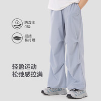 多妙屋女童裤子大童运动户外工装裤儿童休闲伞兵裤女孩长裤洋气春夏童装 香芋紫 170