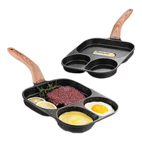 三四钢进口麦饭石煎蛋锅三合一电磁炉可用不粘早餐锅煎蛋神器 36192