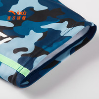 安踏儿童泳装男大童泳裤2025夏季舒适透气专业运动游泳裤 深蓝色/银光绿-3 150