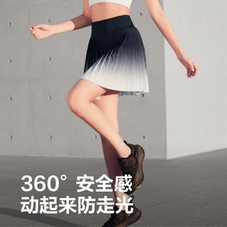 波司登（BOSIDENG）25年夏季休闲运动百褶裙女显腿长自带裤半身裙B250923194 黑白异想9699 M165/70A