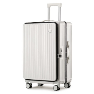 旅刻 侧开盖行李箱 硬壳拉链款 24寸