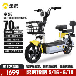 金箭 新国标电动车京乐48V20Ah续航70公里铅酸电池电瓶车代步助力长续航彩雅灰 彩雅灰-续航60~70公里