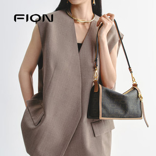  FION/菲安妮 经典老花 女士单肩斜挎包  中包