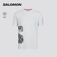 萨洛蒙(Salomon)男女款 户外运动舒适透气休闲短袖T恤 DUAL AURA SS RX TEE 白色C26750 XS