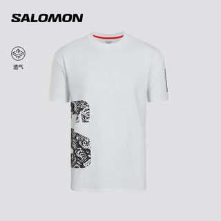 萨洛蒙（Salomon）男女款 户外运动舒适透气休闲短袖T恤 DUAL AURA SS RX TEE 白色C26750 S