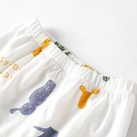 婴幼家居服夏季薄款男童长袖长裤女童空调服纯棉网眼透气睡衣套装