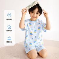 夏季轻薄透气宝宝睡衣亲肤柔软婴幼家居服外出內着儿童空调服