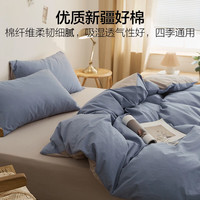 无印良品A类纯棉床上四件套 单家用100%全棉被套220*240cm