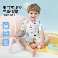 夏季轻薄透气宝宝睡衣亲肤柔软婴幼家居服外出內着儿童空调服