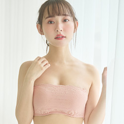 PEACH JOHN 蜜桃派 PEACHJOHN 蜜桃派无肩带少女蕾丝防滑不掉隐形抹胸