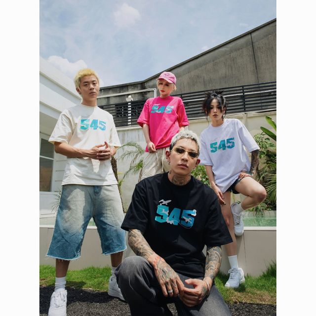 S45 夏日情侣宽松纯棉圆领短袖T恤