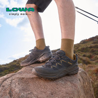 LOWA德国登山鞋男户外防水低帮耐磨徒步鞋310805铜青色/深黄色41