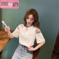 VJWK 漏肩设计 女士T恤