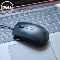 DELL戴尔MS116t1黑色有线鼠标台式笔记本通用办公家用