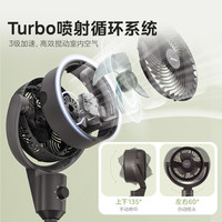 美的 Midea空气循环扇家用循环扇摇头台式两用循环风扇落地扇电风扇 白色·轻音款