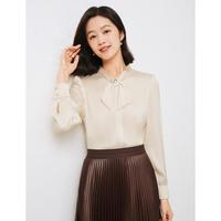 春夏衬衣女高级感缎面光泽感衬衫女优雅通勤上衣