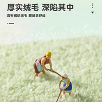 KAYE卡通圆形地垫客厅卧室电脑椅子懒人沙发茶几毯电竞转椅化妆椅脚垫 FYR-马卡龙小熊 80/平/单拍不