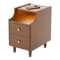 睿帆实木床头柜卧室收纳柜家用极窄床边柜夹缝置物架2025款