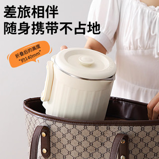  JIEXG 可折叠 便携式烧水壶+304不锈钢+可折叠手柄+收纳袋