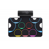 科汇兴手卷鼓便携架子鼓电子鼓游戏打击垫男孩女孩玩具乐器儿童节礼物 5鼓 4镲 彩色旗舰款 鼓棒/踏板/游戏软件