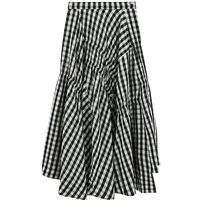 moussy 女装新品文艺感不规则格纹半身裙028ISA30-3021