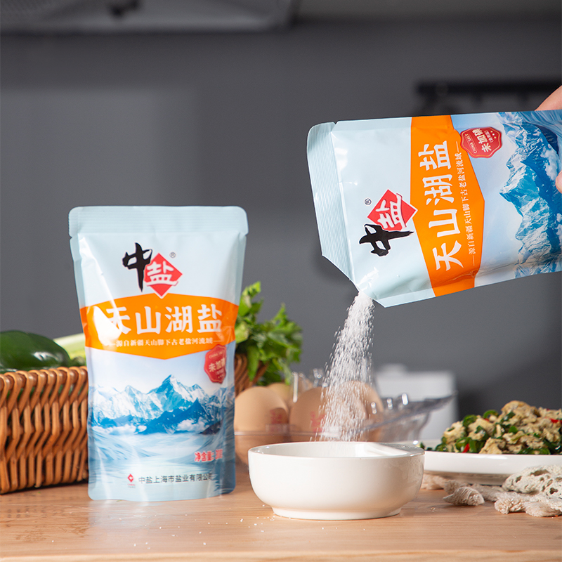 中盐无碘天山湖盐未添加碘湖盐无抗结剂无碘盐甲状腺用盐