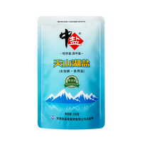 中盐未加碘天山湖盐 无碘甲状腺零添加无抗结剂无污染食用盐 未加碘湖盐250g*6袋装