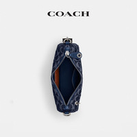 蔻驰(COACH)女士经典标志丹宁布SWINGER 20号手袋牛仔腋下包女包 LH/深蓝色 混合色