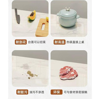 全品屋 岩板餐桌家用4-6人小户型桌椅组合长方形现代简约吧台吃饭大桌子  送货入户 120cm 单桌子